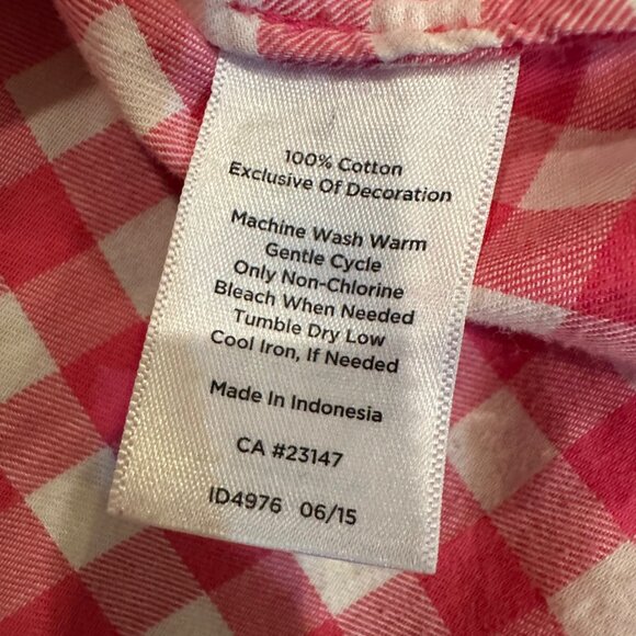 TALBOTS WOMENS PINK PLAID SHIRT LONG SLEEVE BUTTON UP SMALL PETITE - Picture 6 of 8